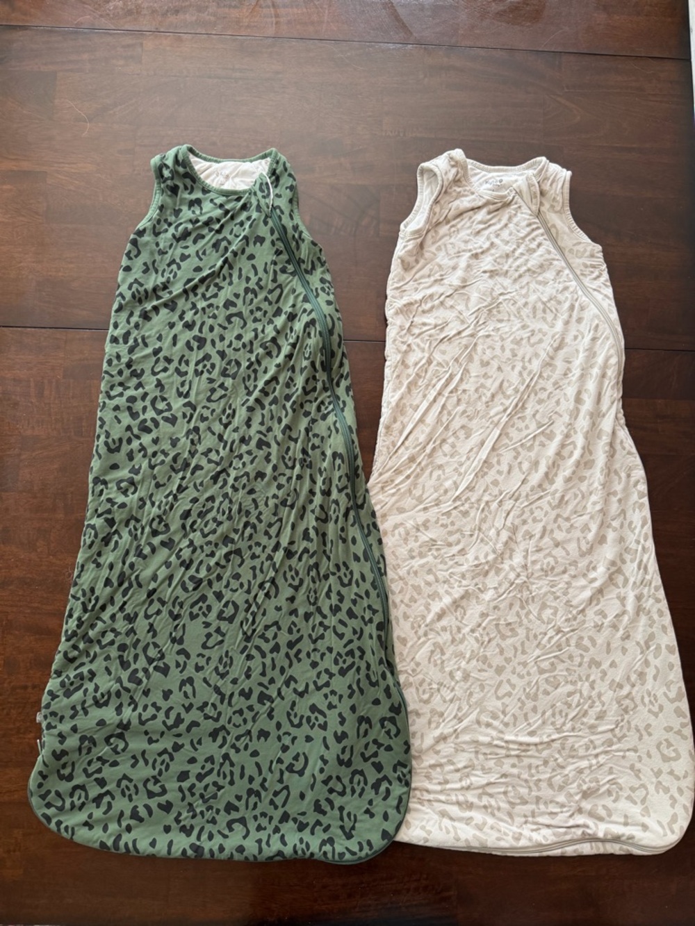 TWO Kyte BABY Bamboo Sleep Bags both Leopard Print size Large 1.0 tog